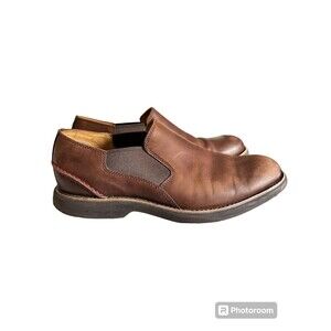 Sperry Mens Gold Cup Leather Slip On Shoes Size 9 Brown Loafers Office Casual
